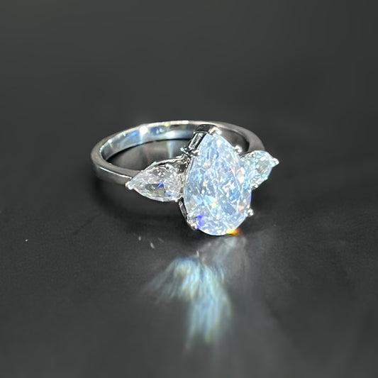 Opal Diamond-Cut Ring